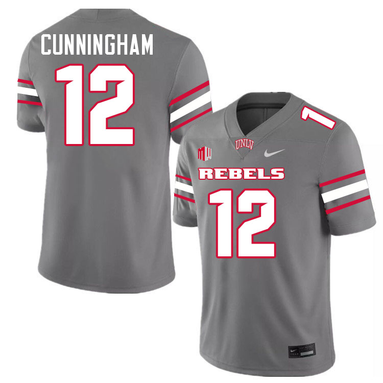 UNLV Rebels #12 Randall Cunningham College Football Jerseys,Uniforms-Grey
